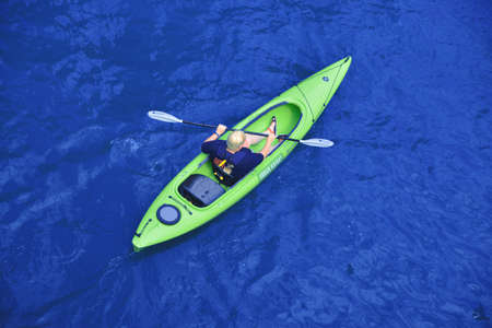 Overlooking the kayakのeditorial素材