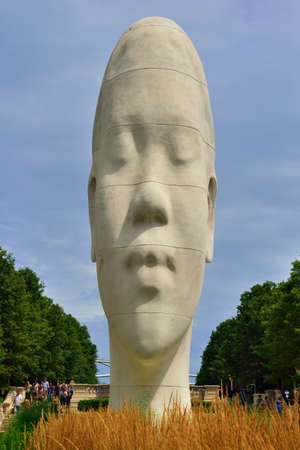 Chicago Chinese portrait sculptureのeditorial素材