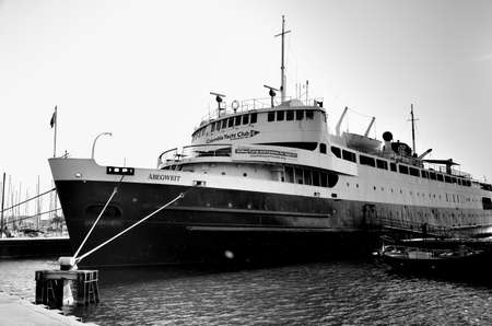 Port cargo black and whiteのeditorial素材