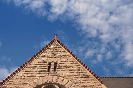 Under the blue sky roofの写真素材