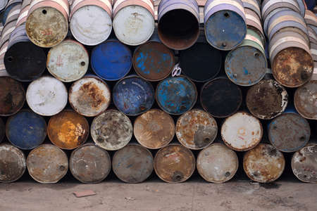 The accumulation of waste oilのeditorial素材