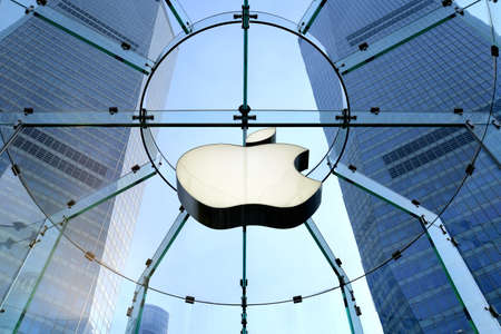 Apple LOGO signsのeditorial素材