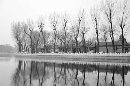 Beijing Houhai black and white photos