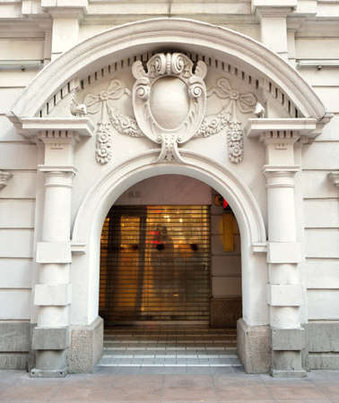 European architecture arch stone gateのeditorial素材