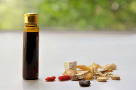 Chinese traditional medicine oral solutionの写真素材