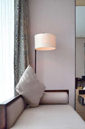 Interior of bedroom in a hotel
