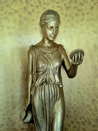 Golden figure sculptureのeditorial素材