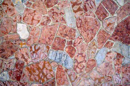 Colorful stone floor texture background with copy space for text or image.の写真素材