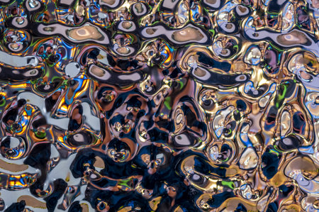 abstract background of oil bubbles in water, abstract background of oil bubblesの写真素材