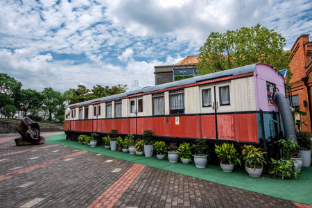 The old train in Bangkok, Thailand.
