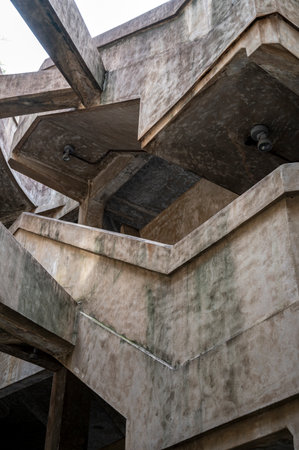 Detail of a marble staircase in the city of Lisbon, Portugal