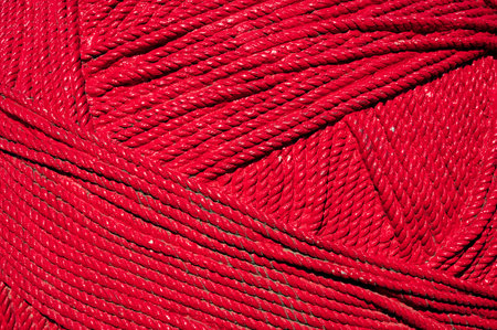 red nylon rope texture as very nice natural background, closeup of photo