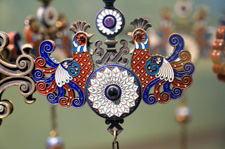 Ceramic souvenirs on display at the Grand Bazaar in Istanbul, Turkeyの写真素材