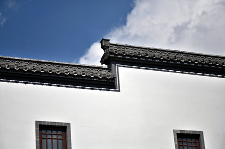 Chinese traditional style of architecture in the city of Suzhou, China.