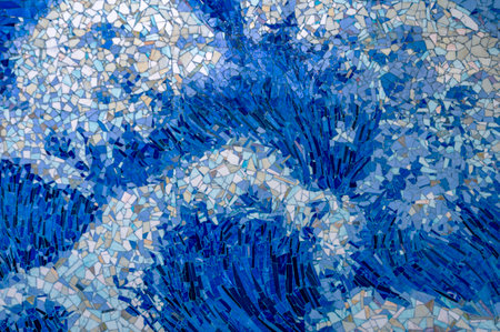 Ceramic tile pattern background. Colorful ceramic mosaic tiles.の写真素材