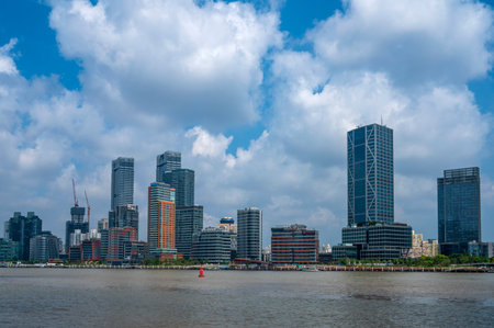 Panoramic view of the city of Rotterdam, Netherlands