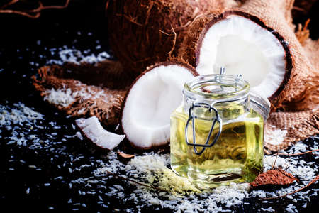 Coconut oil, selective focus