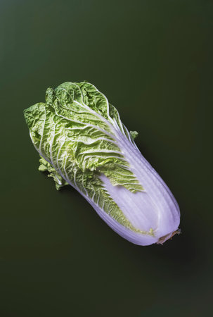 Fresh organic chinese cabbage ready for cooking healthy vegetarian foodの写真素材