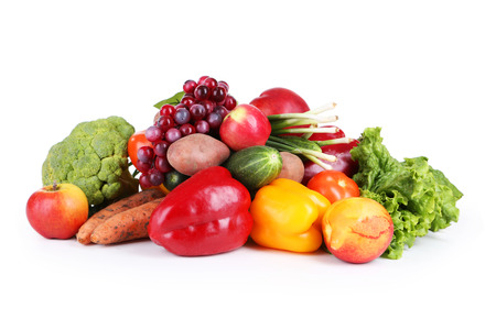 Vegetable isolated on whiteの写真素材