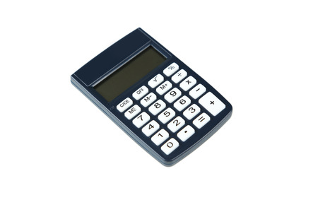 Calculator isolated on whiteの写真素材