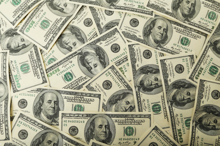 One hundred dollars bill backgroundの写真素材