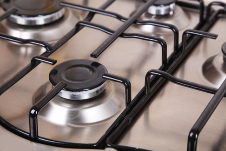 Closeup gas stoveの写真素材