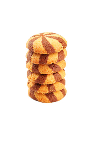 Delicious cookies isolated on whiteの写真素材