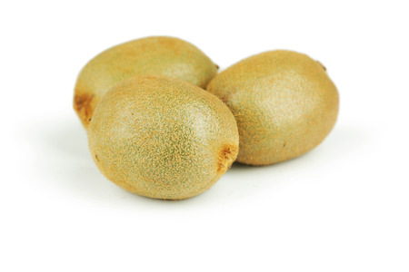 Kiwi fruit isolated on whiteの写真素材