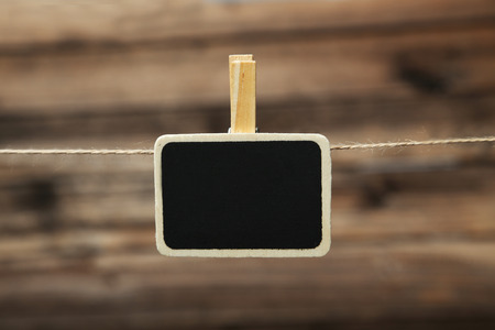 small blackboard slate chalk board clip with space for textの写真素材