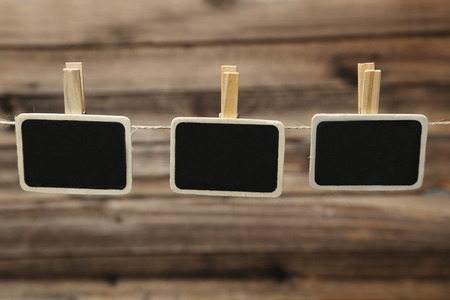 small blackboard slate chalk board clip with space for textの写真素材