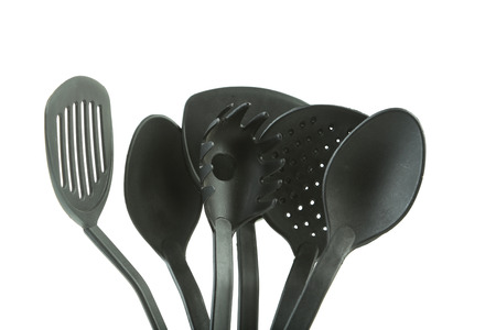 Kitchen utensils isolated on whiteの写真素材