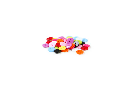 Sewing buttons isolated on white