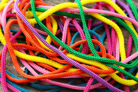 Colorful ropesの写真素材