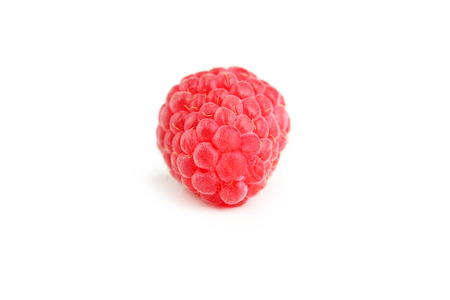 Red raspberry isolated on a white