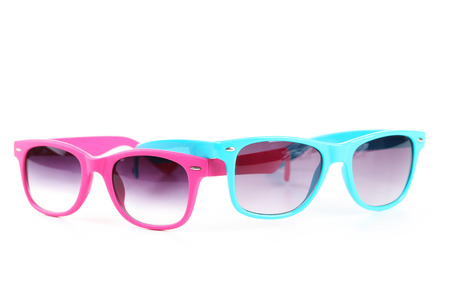 Eye glasses isolated on whiteの写真素材