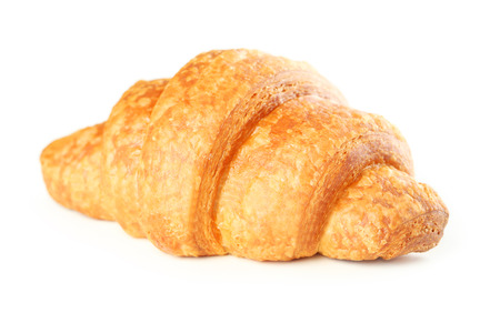 Tasty croissant isolated on a whiteの写真素材