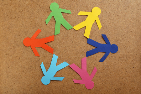 Paper People On The Brown Background Royalty Free Images Photos And Pictures