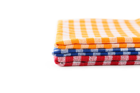 Colorful napkins on white background