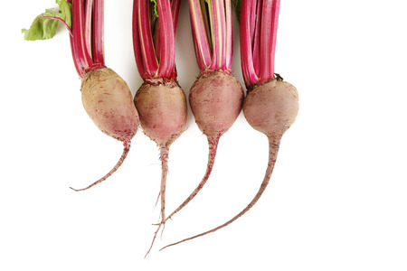 Fresh beets isolated on a white backgroundの写真素材