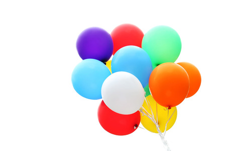 Colorful balloons isolated on a whiteの写真素材