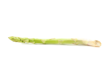 Fresh green asparagus isolated on a whiteの写真素材