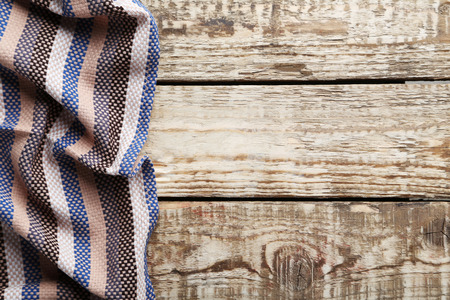 Napkin on a grey wooden table