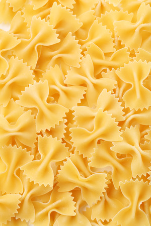 Bow tie pasta backgroundの写真素材