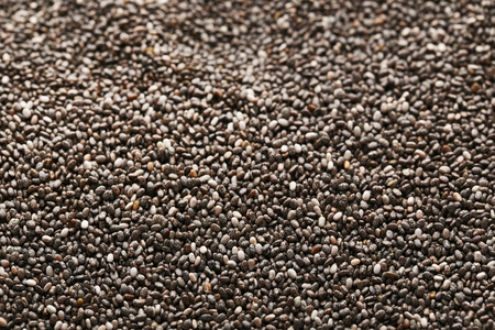Heap of chia seeds backgroundの写真素材