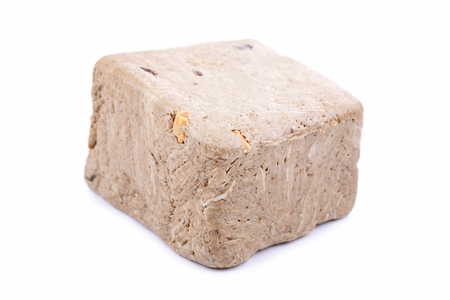 Tasty halva isolated on white backgroundの写真素材
