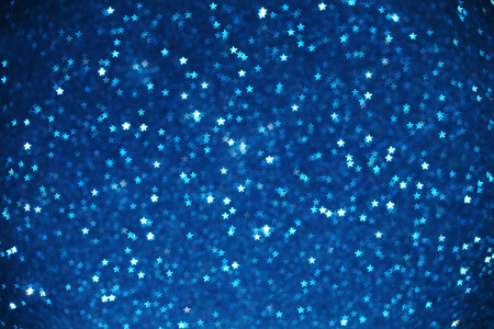 Beautiful blue star bokeh background