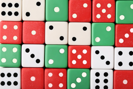 Colourful dice background