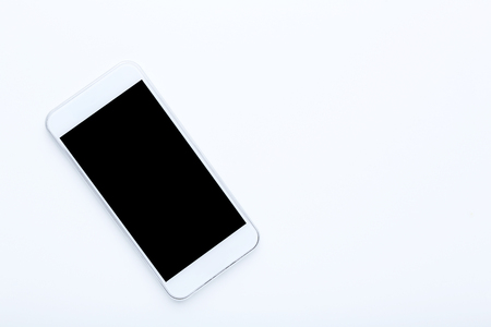 Smartphone on white backgroundの写真素材