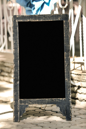 Blank advertising board on streetの写真素材