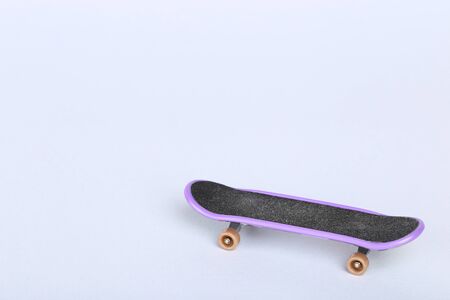 Fingerboard on grey backgroundの写真素材
